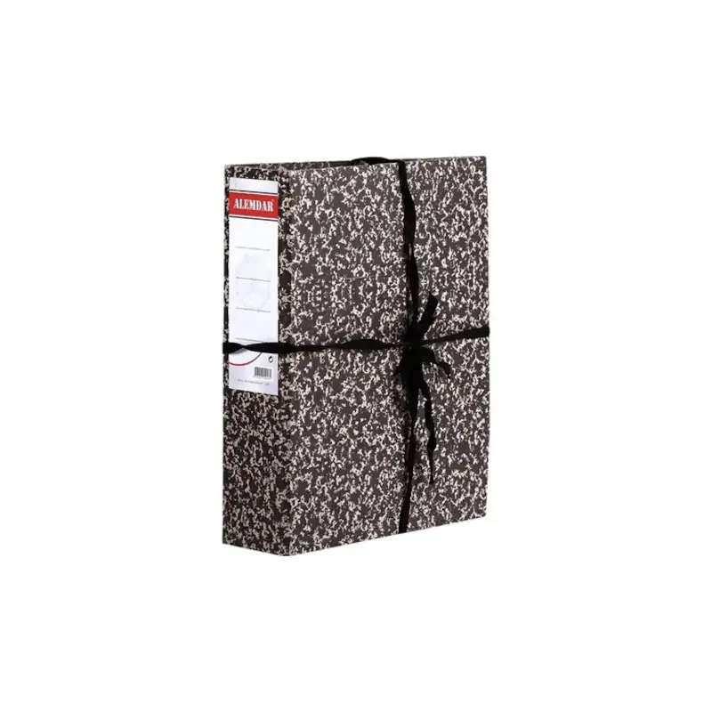 Alemdar Bağlı Karton Klasör Geniş Siyah x 25 Li Paket