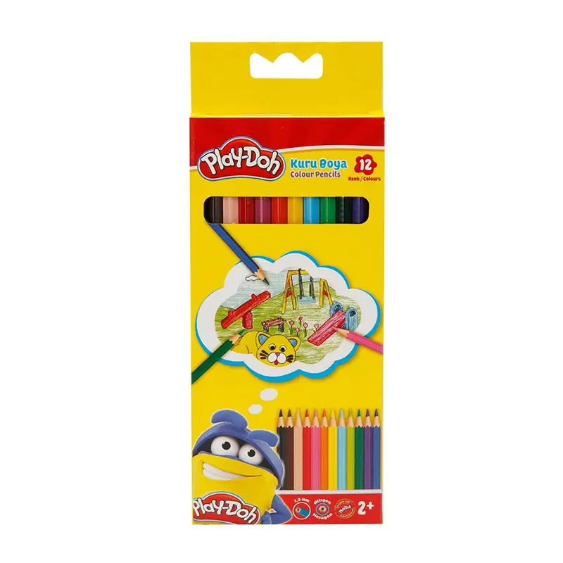 Play-Doh PLAY-KU001 Tam Boy Kuru Boya 12 Renk