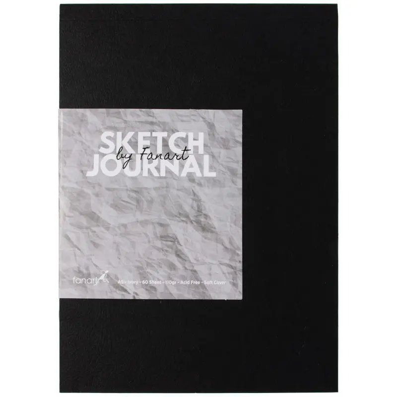 Fanart Academy Sketch Journal Ivory Kağıt Eskiz Defteri Siyah Kapak 110 Gr. 60 Yaprak A5