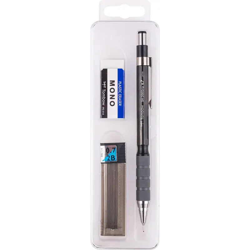 Tombow SH-300 Okul Seti Versatil Kalem + Silgi + Min 0.7mm Siyah