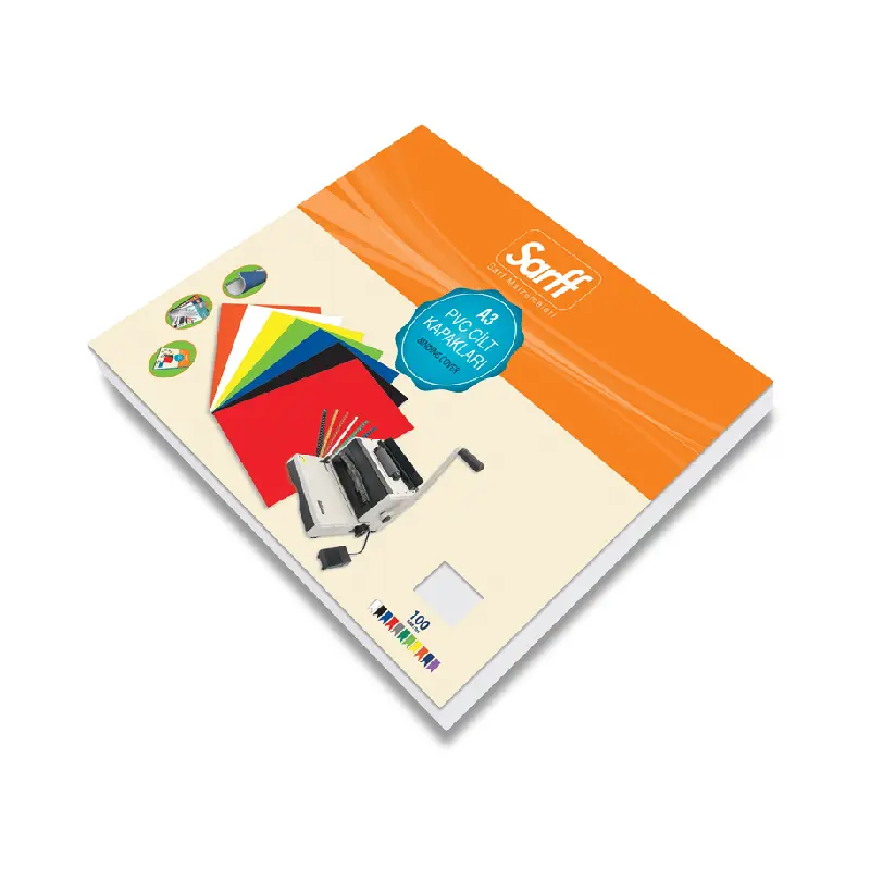 Sarff 15201024 Plastik Cilt Kapağı Opak Beyaz A3 160 Micron x 100 Lü Paket