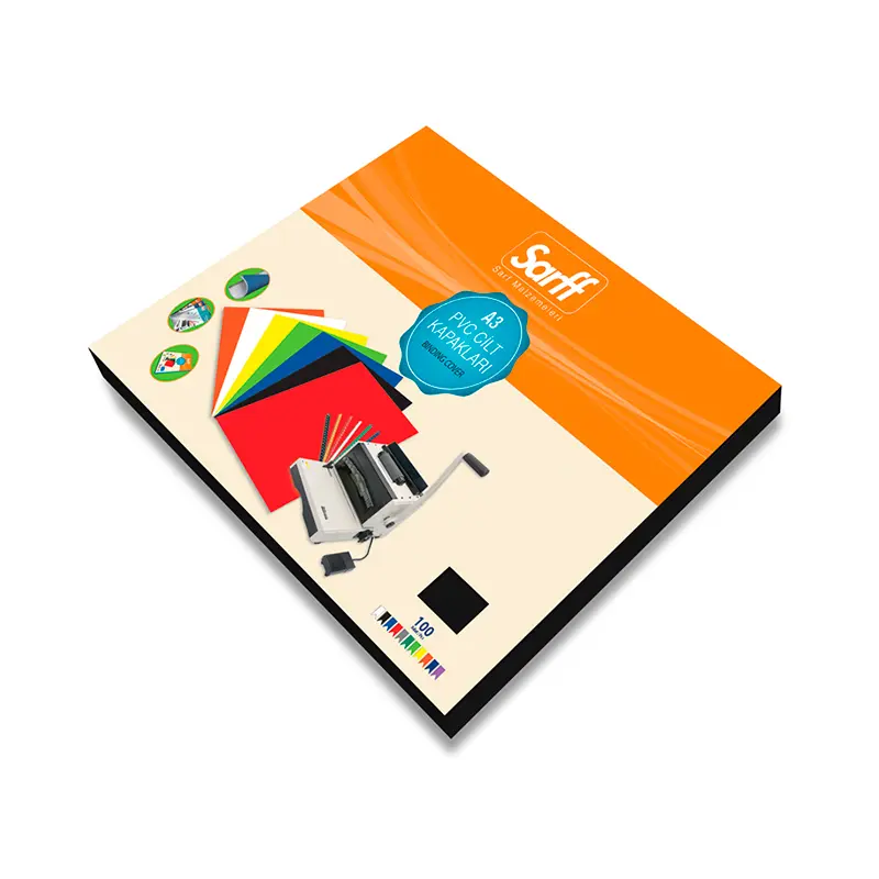 Sarff 15201025 Cilt Kapağı Plastik Opak Siyah A3 160 Micron x 100 Lü Paket