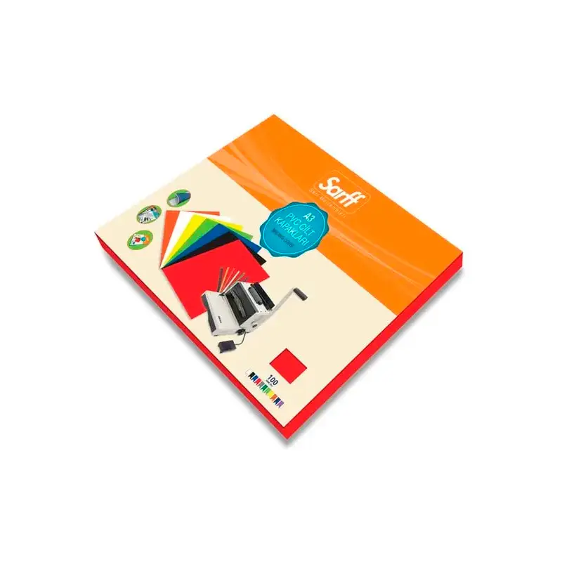 Sarff 15201028 Plastik Cilt Kapağı Opak Kırmızı A3 160 Micron x 100 Lü Paket