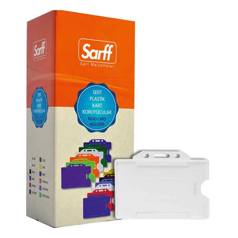 Sarff 15323011 Kart Muhafaza Kabı Yatay Beyaz x 50 Li Kutu