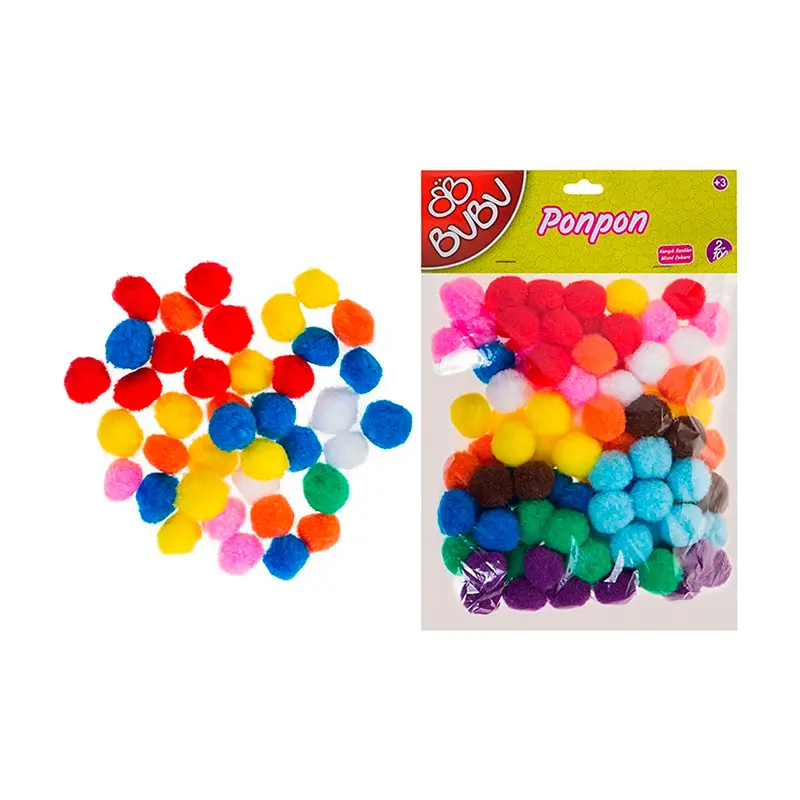 Bu-Bu 00109 Pon Pon Karışık Renk 2 Cm. x 100 Lü Paket
