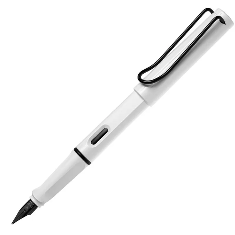 Lamy 19BS-M Safari Siyah Renk Klips Dolma Kalem (M) Uç Beyaz