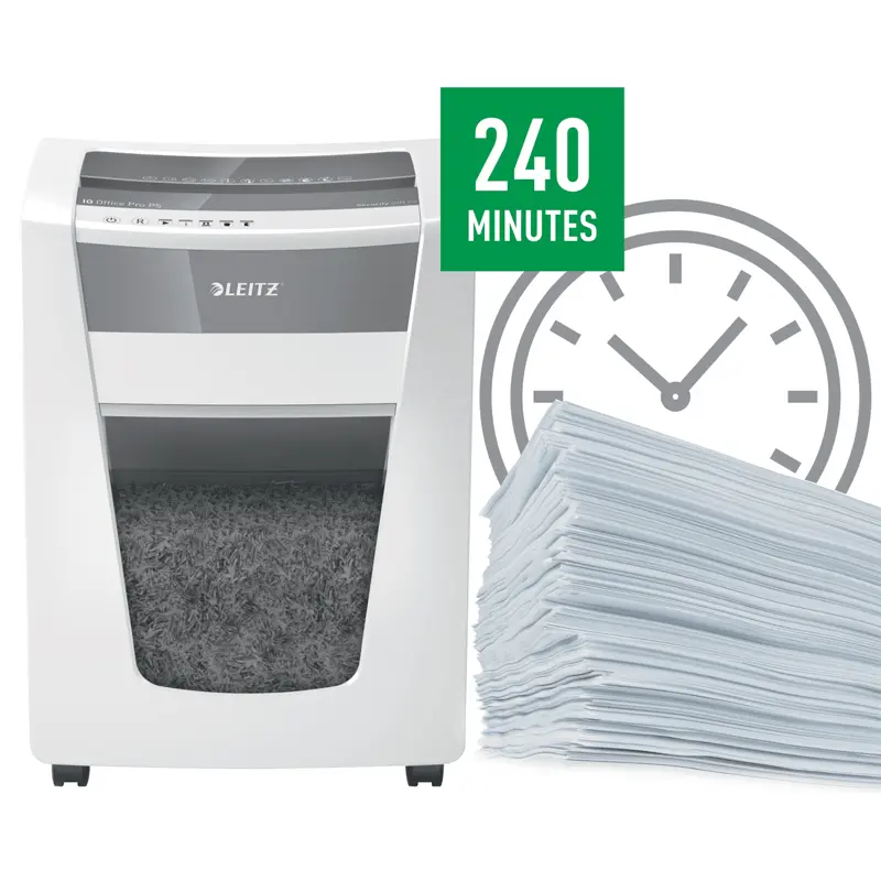 Leitz IQ Office Pro P5 Evrak İmha Makinesi Beyaz