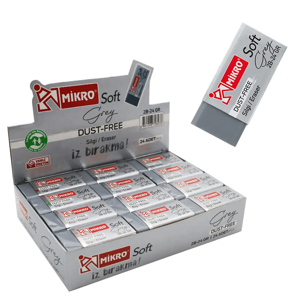 Mikro 2B-24G Dust Free Simli Silgi 24 Lü Paket