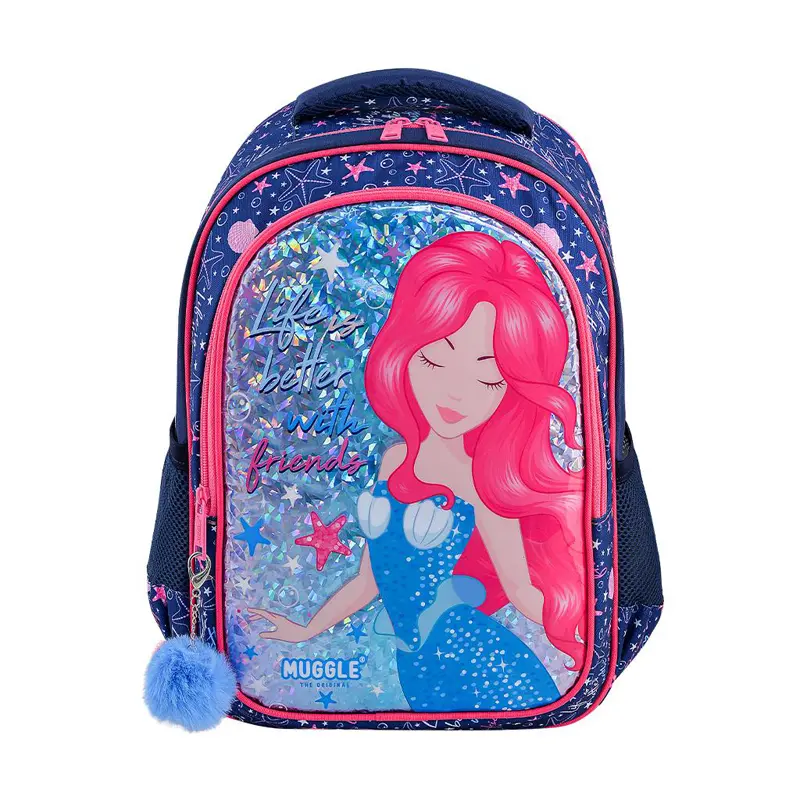 Muggle Mu-8836 Marmaid Lacivert Okul Çantası