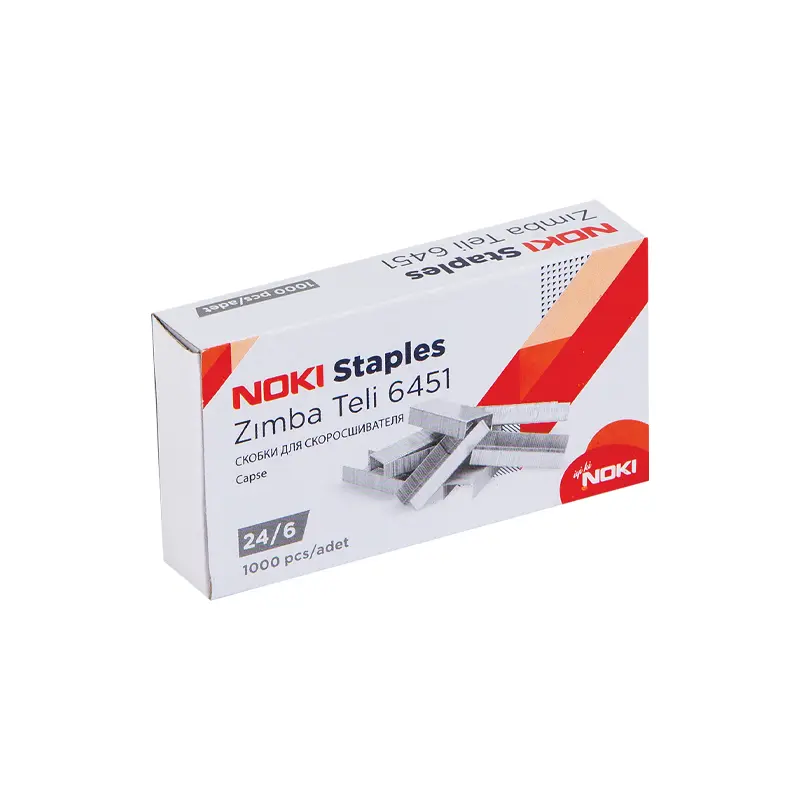 Noki 6451 Zımba Teli No: 24/6 Beyaz 1000 Li Kutu x 10 Lu Paket