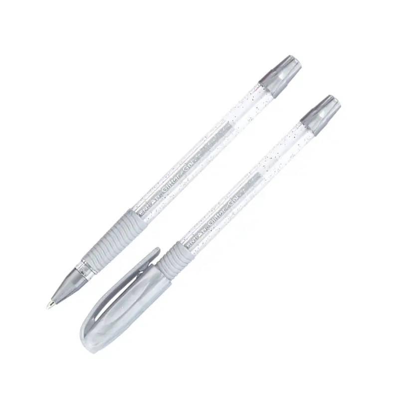 Pensan 2280 Simli Jel Tükenmez Kalem 1.0mm Gümüş 12 Li Kutu