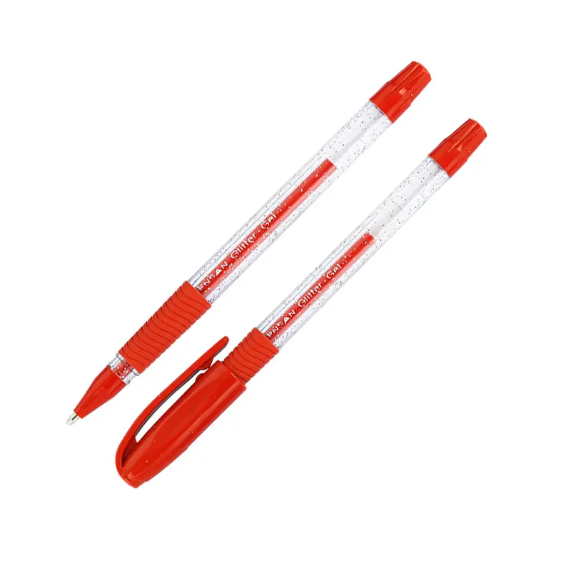 Pensan 2280 Simli Jel Tükenmez Kalem 1.0mm Kırmızı 12 Li Kutu