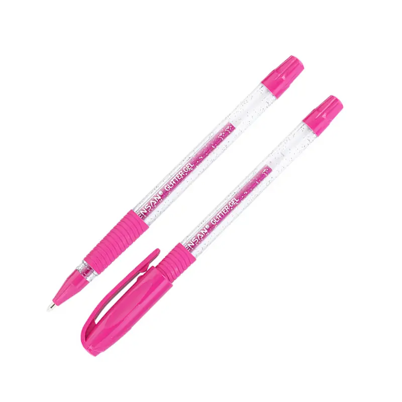 Pensan 2280 Simli Jel Tükenmez Kalem 1.0mm Pembe 12 Li Kutu