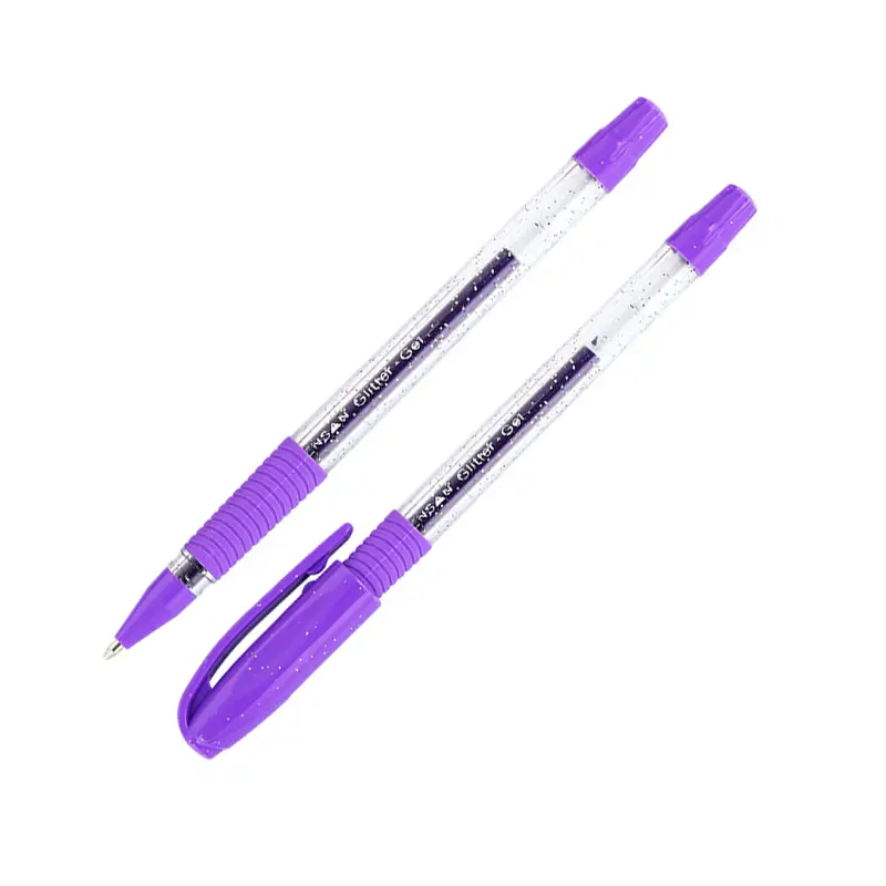 Pensan 2280 Simli Jel Tükenmez Kalem 1.0mm Eflatun 12 Li Kutu