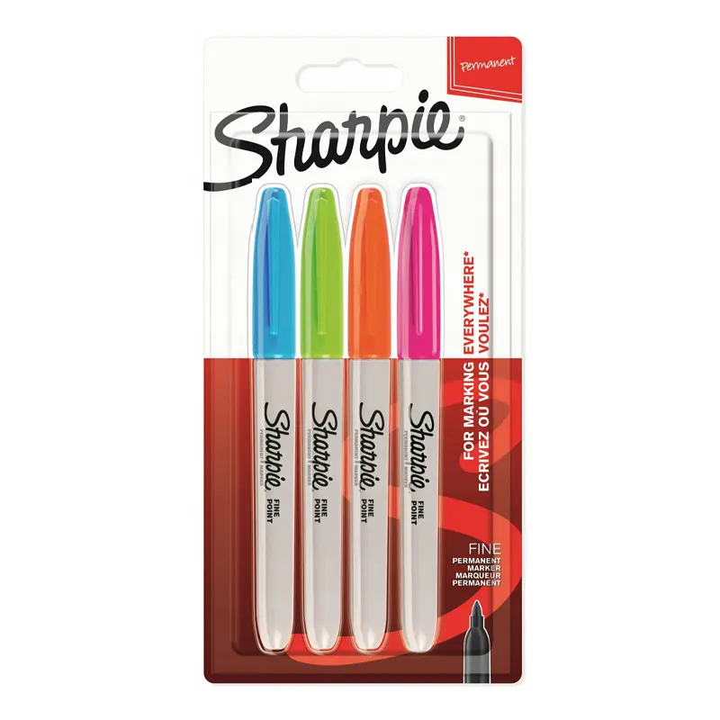 Sharpie Fine Permanent Markör Canlı Renkler 4 Renk