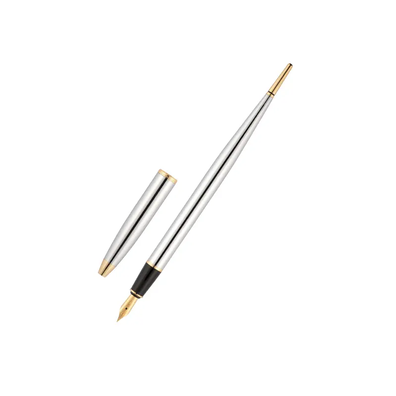 Scrikss 17 Stilofor Kuyruklu Dolma Kalem (M) Uç Gold Krom