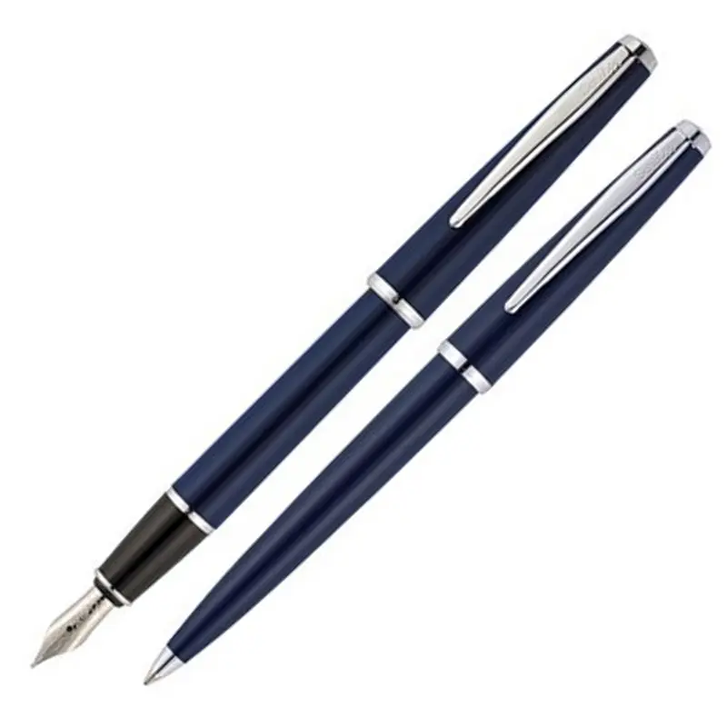 Scrikss Vintage 33 Dolma Kalem ve Tükenmez Kalem İkili Takım (M) Uç Lacivert