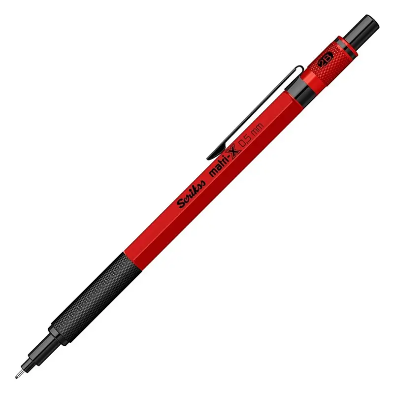 Scrikss Matri-X Versatil Kalem 0.5mm Şeffaf Ambalaj Kırmızı