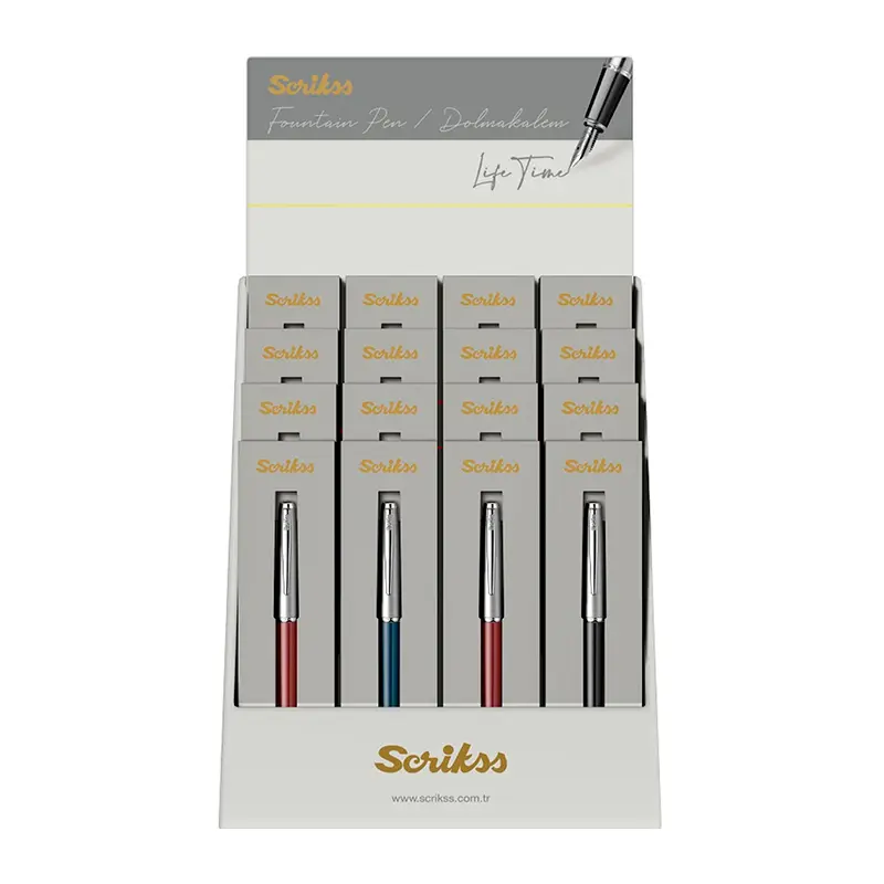 Scrikss 78 Özel Kutulu Dolma Kalem x 16 Lı Stand