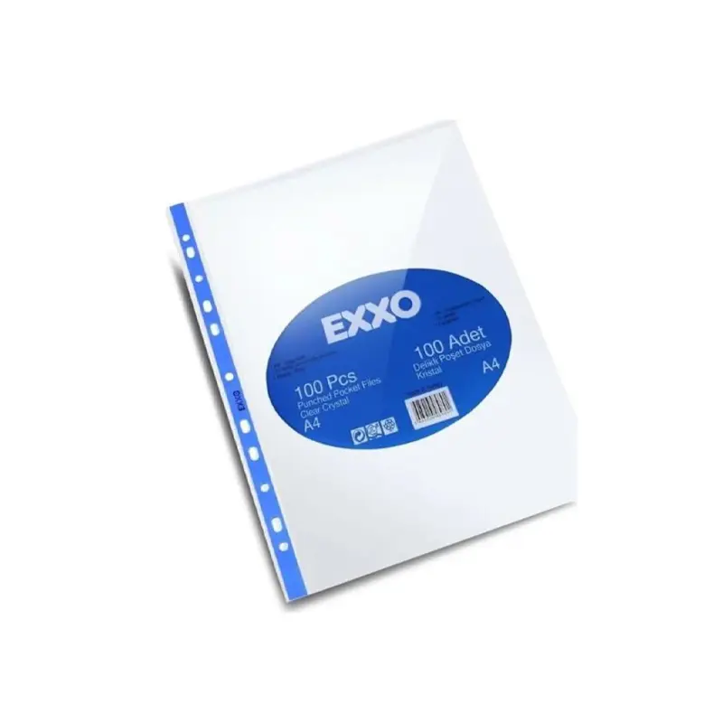 Exxo Poşet Dosya Kristal A4 x 100 Lü Paket