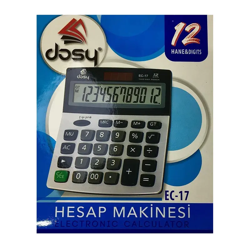 Dosy EC-17 Masa Üstü Hesap Makinesi 12 Hane