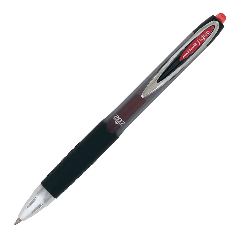 Uni-Ball 207ND Signo Jel İğne Uç Mekanik Roller Kalem 0.7mm Kırmızı 12 Li Kutu