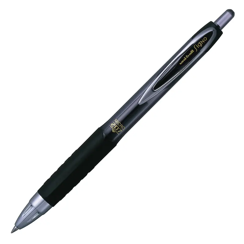 Uni-Ball UMN-207 Signo Micro Bilye Uç Mekanik Jel Roller Kalem 0.5mm Siyah 12 Li Kutu