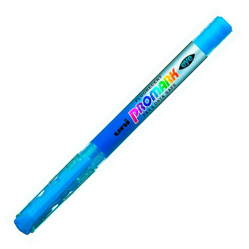 Uni-Ball USP-105 Promark Eye Cep Tipi Fosforlu Kalem Açık Mavi 12 Li Kutu